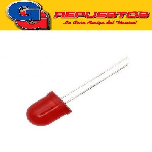 LED INTERMITENTE 10mm ROJO 3V 20mcd 120º Difuso