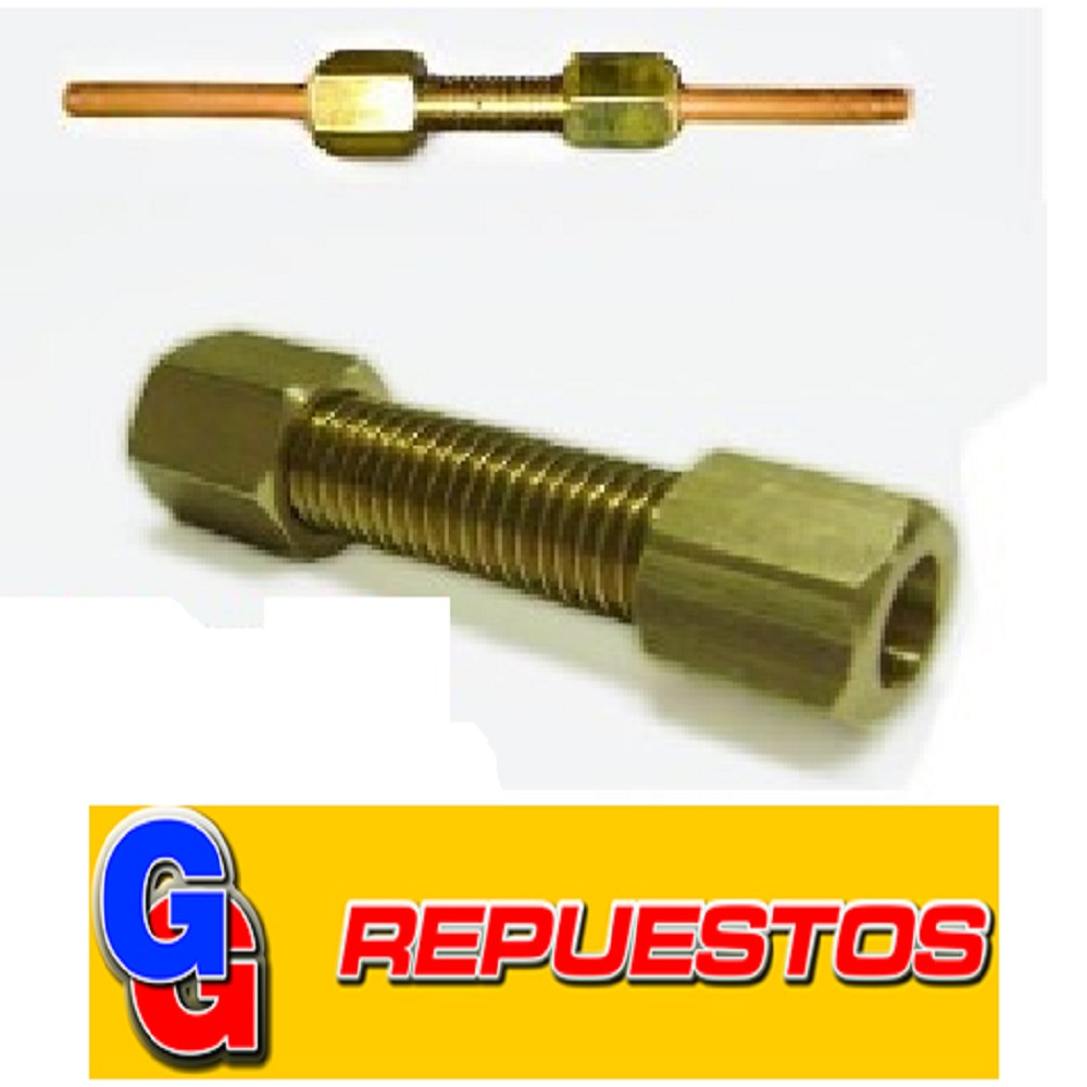 CONECTOR DE CAÑO 5/16 X 5/16 PARA NO SOLDAR.(M145)