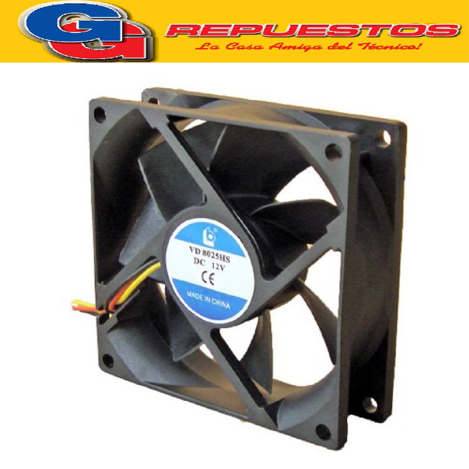 COOLER FAN (92X92X25.5mm) 3.5  12V Buje