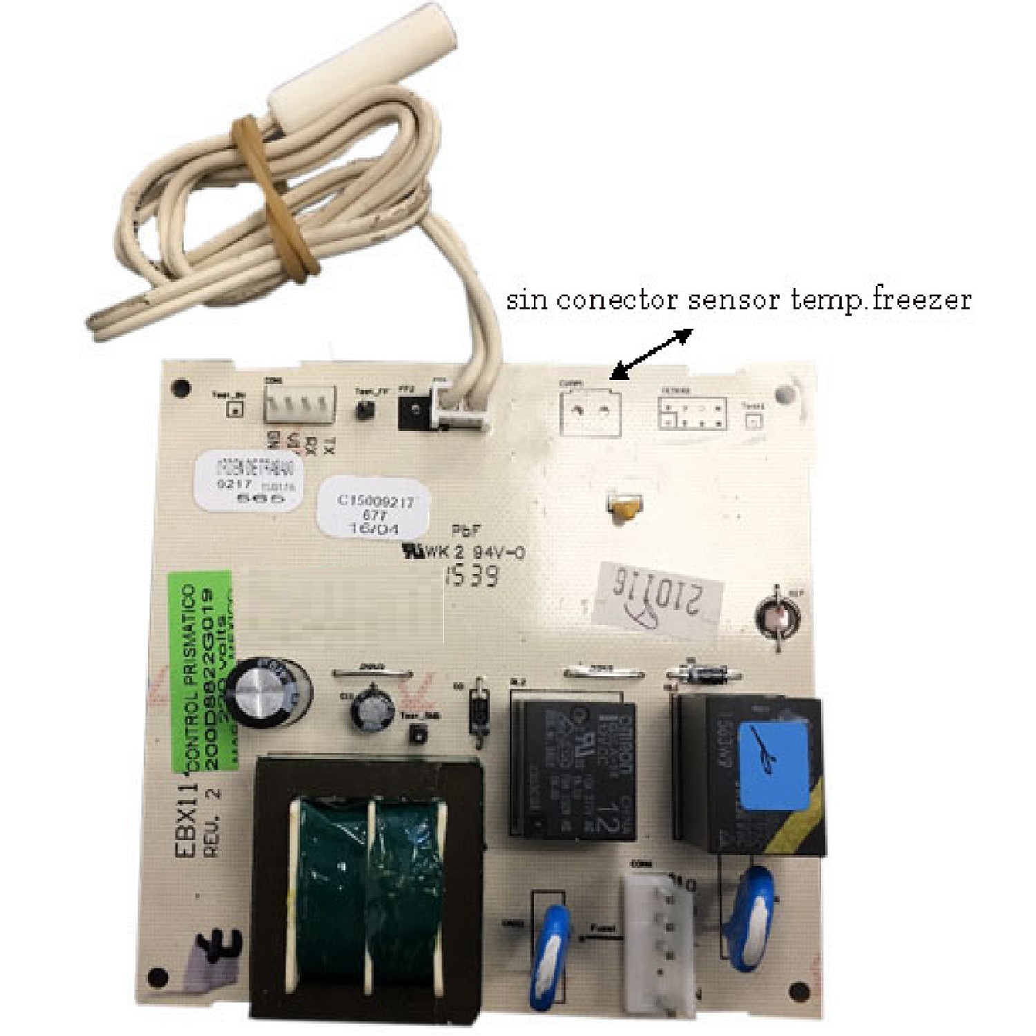 PLAQUETA HELADERA GENERAL ELECTRIC NO FROST HGE455NF SIN DI SPLAY-HGE450B/M- MABE HMA450B/M (UNIDAD CONTROL ORIGINAL) WG03F05603 (MABE) TARJETA ELECTR