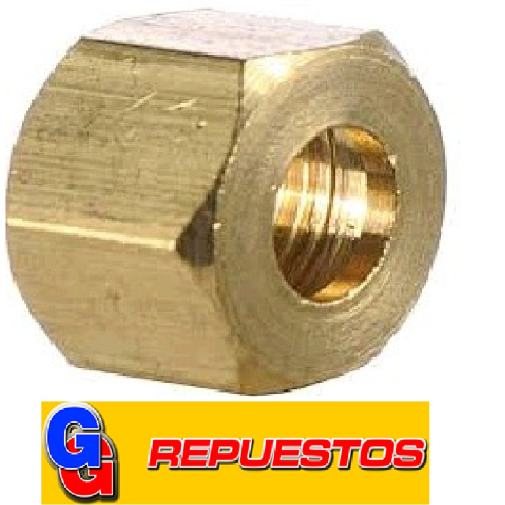 TUERCA BRONCE 3/8 PARA CAÑO 1/4