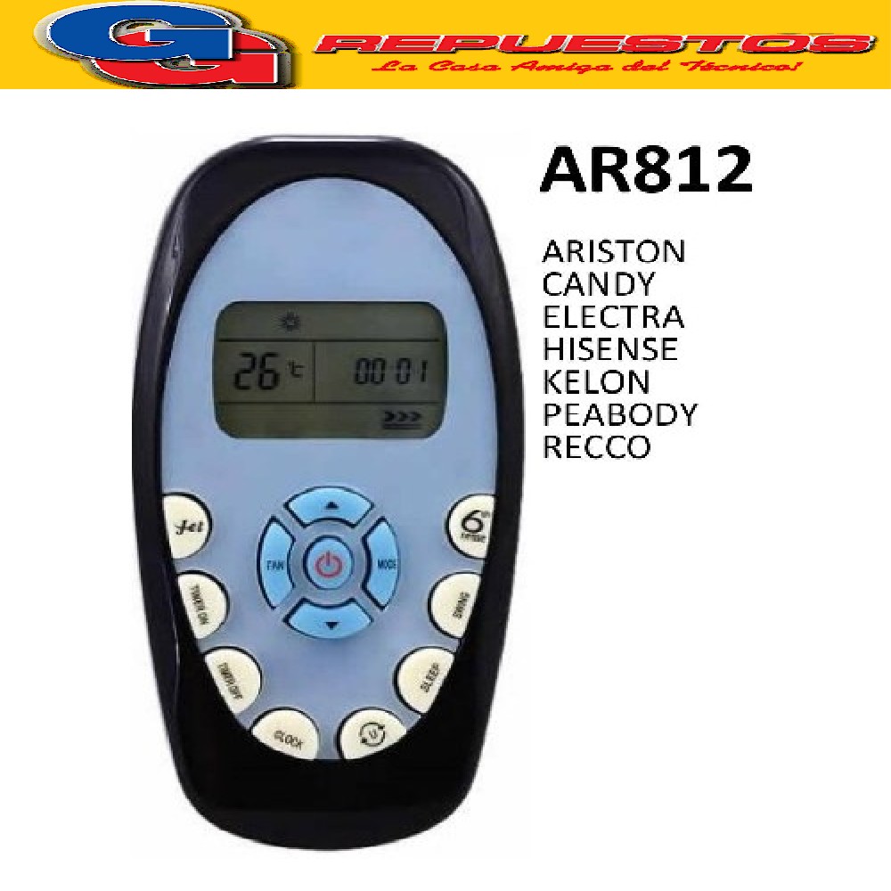 CONTROL REMOTO AIRE ACONDICIONADO SPLIT A422 ELEKTRA CANDY