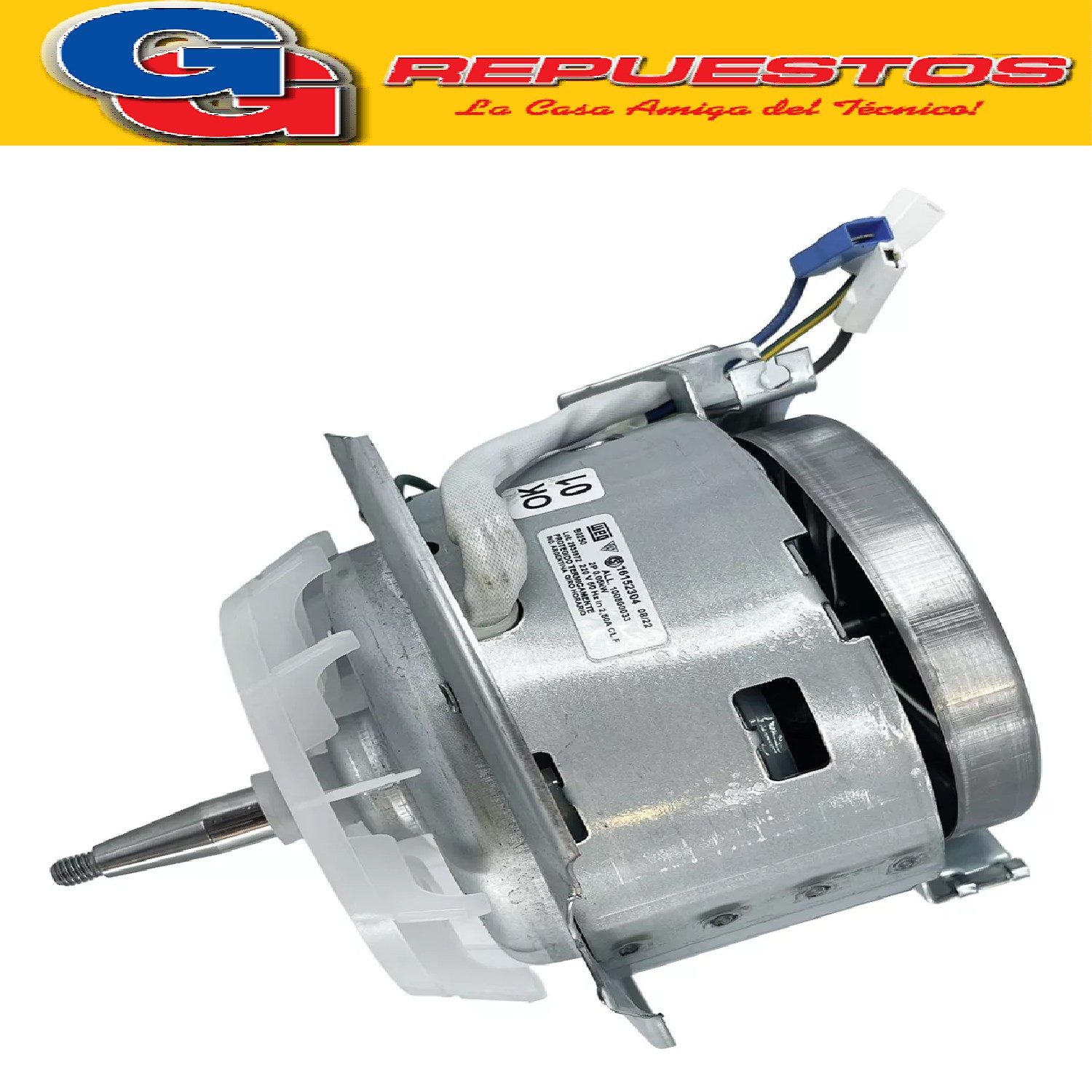 MOTOR SECARROPAS DREAN QV WIND BASIC CON PLATINA ORIGINAL 70 0800033 CARACTERÍSTICAS  Marcas compatibles: Drean
 Modelos compatibles: DREAN QV 5.5 DREAN QV 6.5
DREAN VIENTO 4 KG DREAN VIENTO 4,5 KG DREAN VIENTO 5 KG
DREAN VIENTO 5,5 KG VIENTO DREAN B 4.5 VIENTO DREAN B 5.5 WIND DELUXE 5 KG EMB. WIND DELUXE 5,5 KG EMB.
VIENTO PLUS 4 KG EMB. WIND PLUS 4,5 KG EMB.
VIENTO PLUS 5 KG EMB. WIND PLUS 5,5 KG EMB.
WIND S 4.5 WIND S 5.5 VIENTO ACERO 5.5  Medidas: Diametro trasero: 12cm