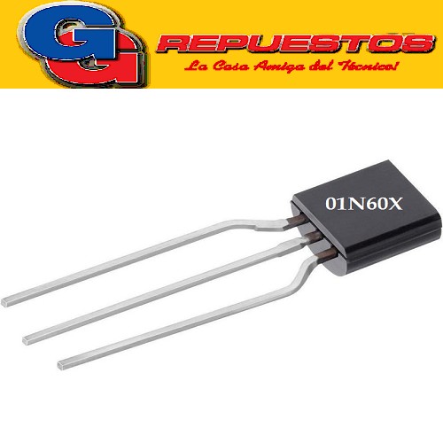 CMT01N60XN92 TANSISTOR FET CANAL N (30V/1A/3W/11ohms) TO-92