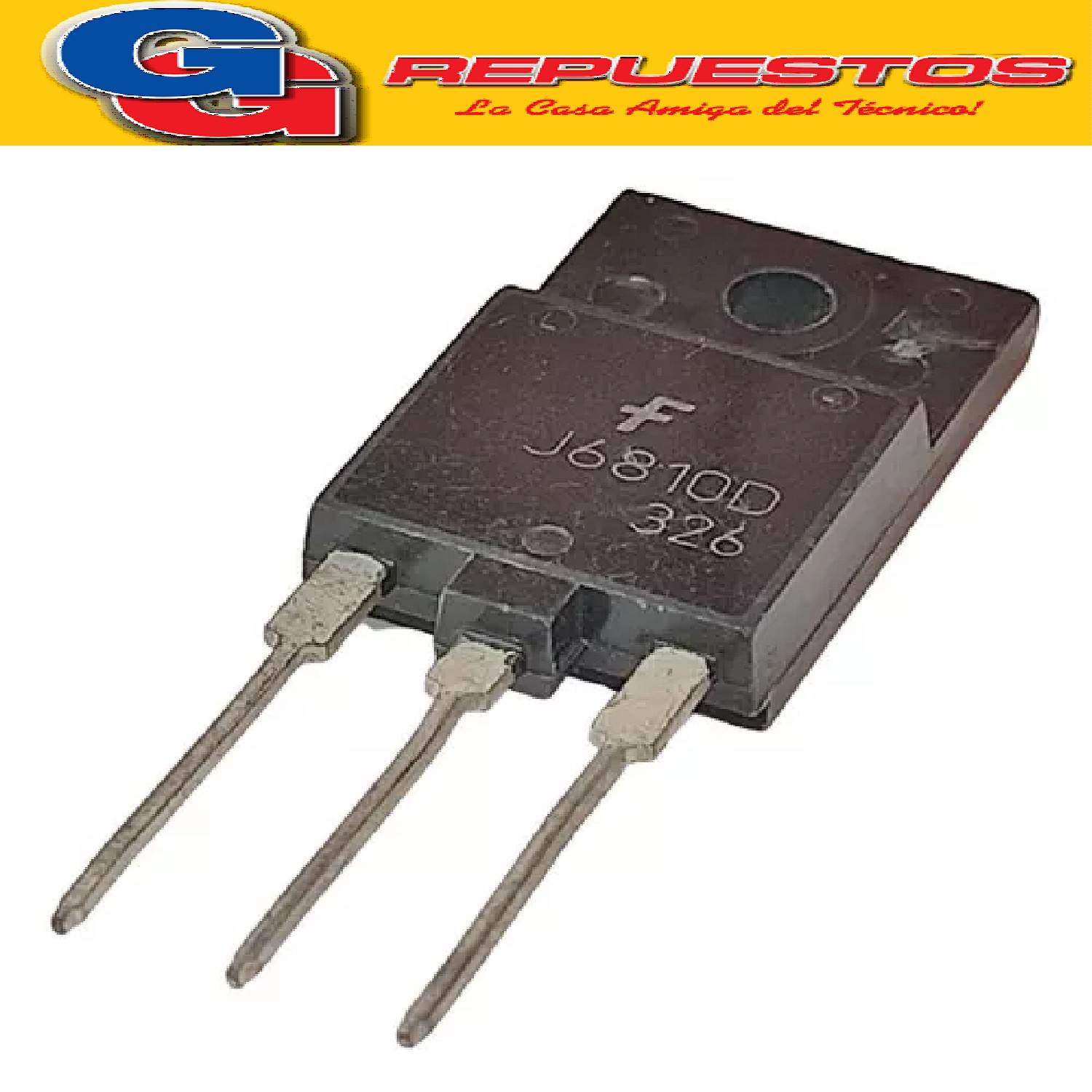 TRANSISTOR FJAF 6810D Silicon NPN High Voltage, Hor. Deflect ion, TV, 750(1500)V 10A CON DAMPER