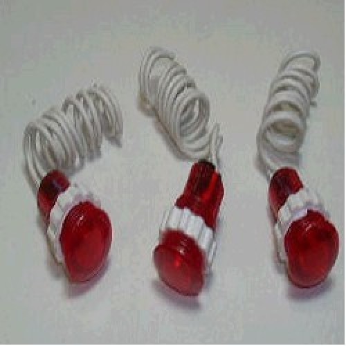 OJO DE BUEY ROJO C/ROSCA C/CABLE 220 V DIAMETRO DEL CUERPO 12 mm