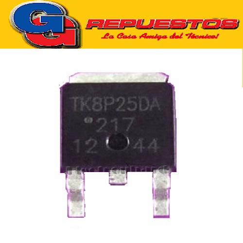 TK8P25DA TRANSISTOR MOSFET CANAL N -SMD- (250V/7.5A/55W/0.55 ohms)