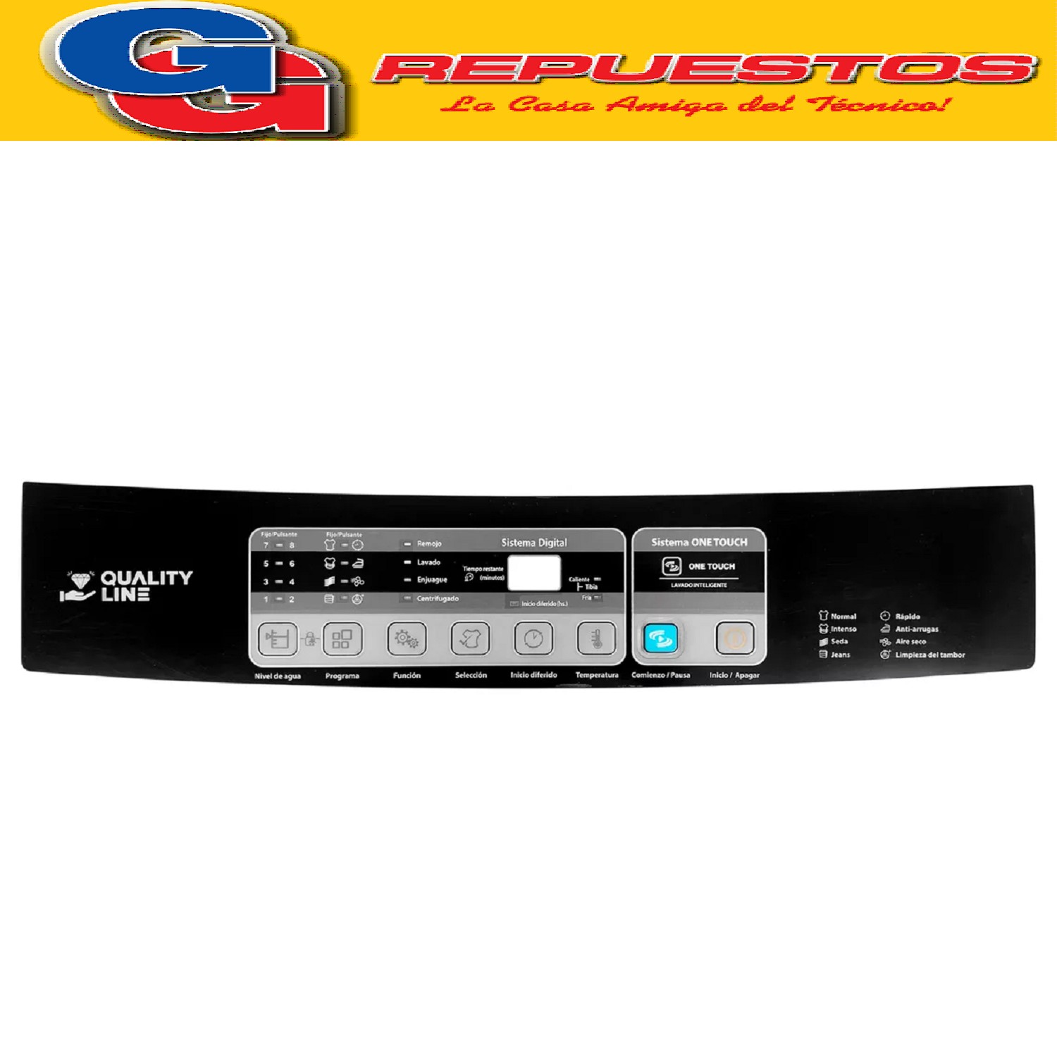 SERIGRAFIA PARA LAVARROPAS CARGA SUPERIOR PHILCO WMPH08 MEMB RANA SERIGRAFIA / PANEL CONTROL LAVARROPAS PARA PHILCO  WM PH08 CARGA SUPERIOR (SERIGRAFIA QUALITY LINE) LARGO 47CM APROXIMADAMENTE