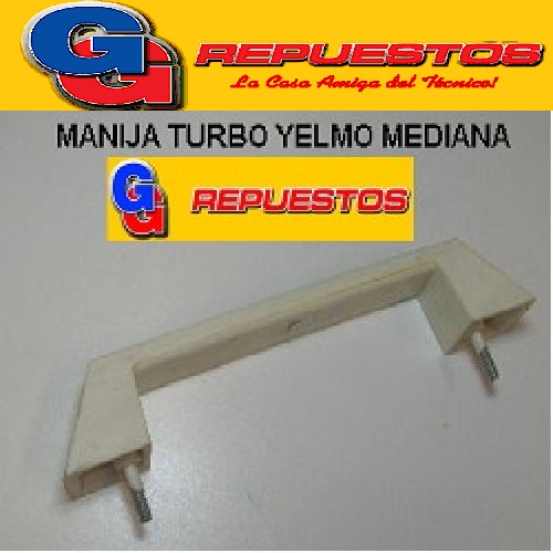 MANIJA TURBO VENTILADOR  YELMO MEDIANA LARGO TOTAL 16 CM  DISTANCIA ENTRE LOS TORNILLOS 13 CM