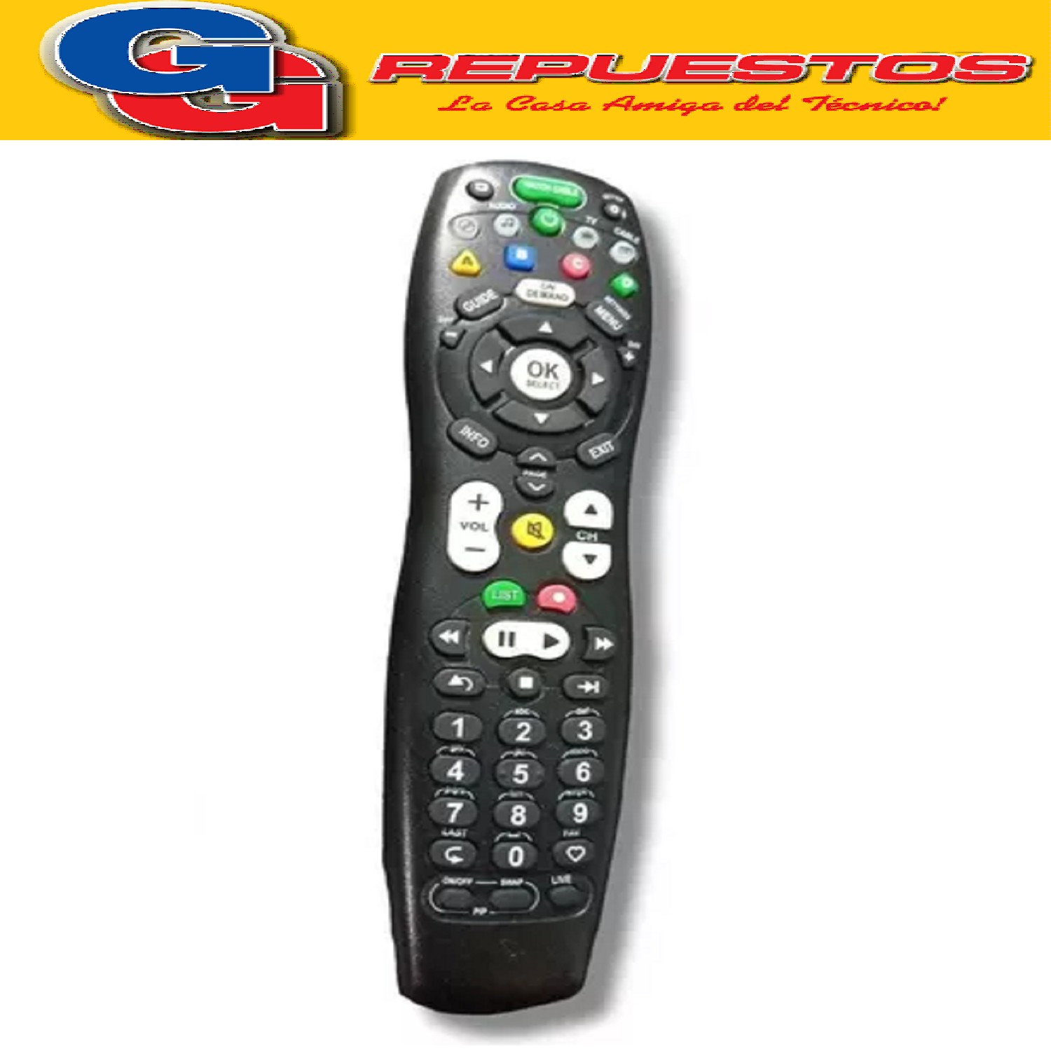 CONTROL REMOTO CONVERSOR CABLEVISION DEMAND CABLEVISION VOD