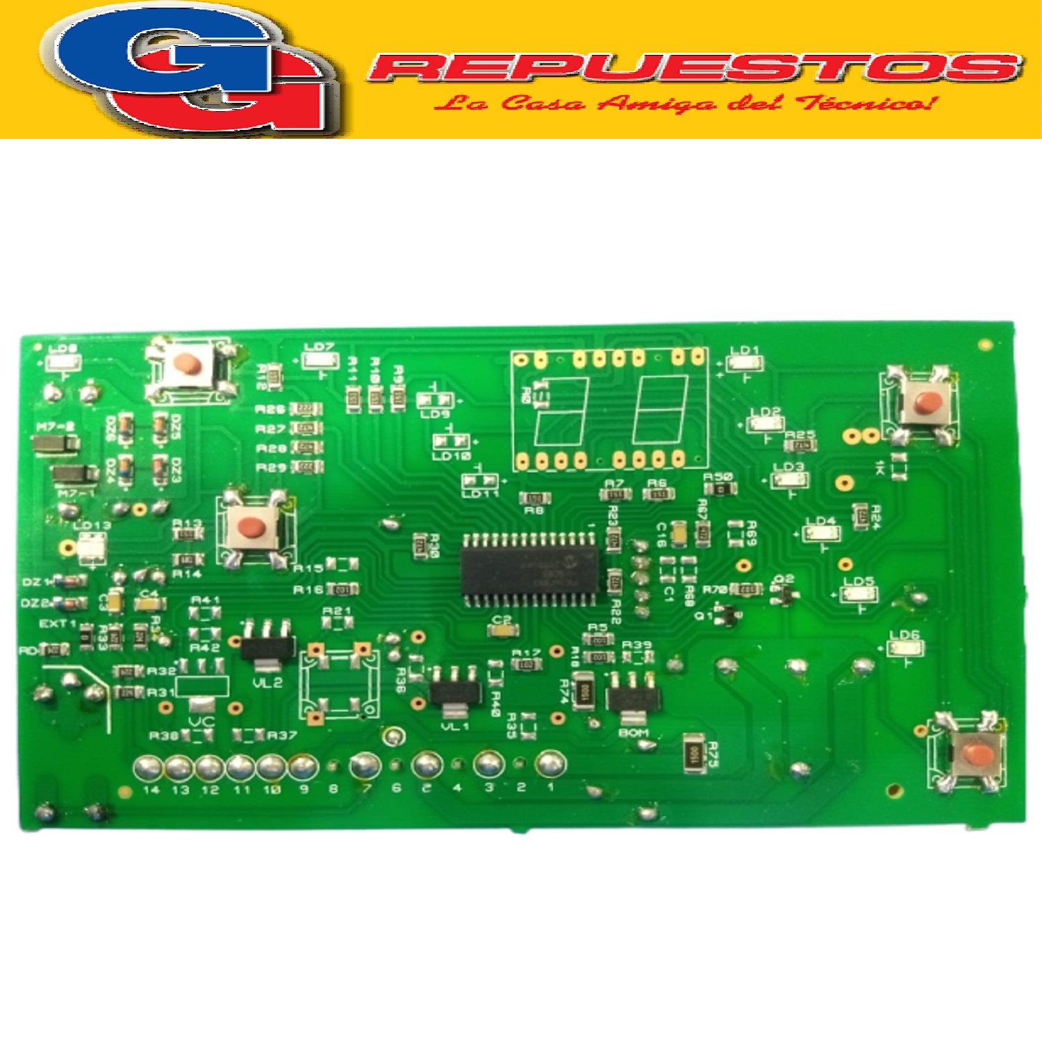 PLAQUETA LAVARROPAS DREAN CONCEPT ELECTRONIC 156 LED CON PI  NES BOTONES BAJOS SMD COPIA NACIONAL TIPO MC