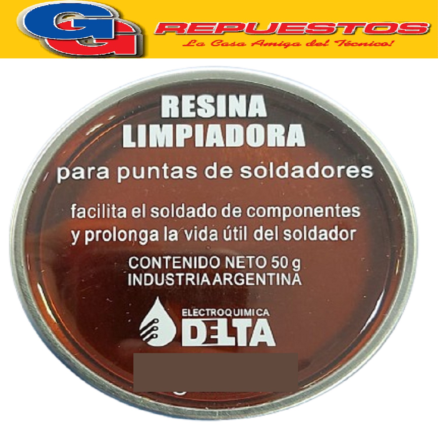 RESINA P/Limpiar Punta Soldador 50g