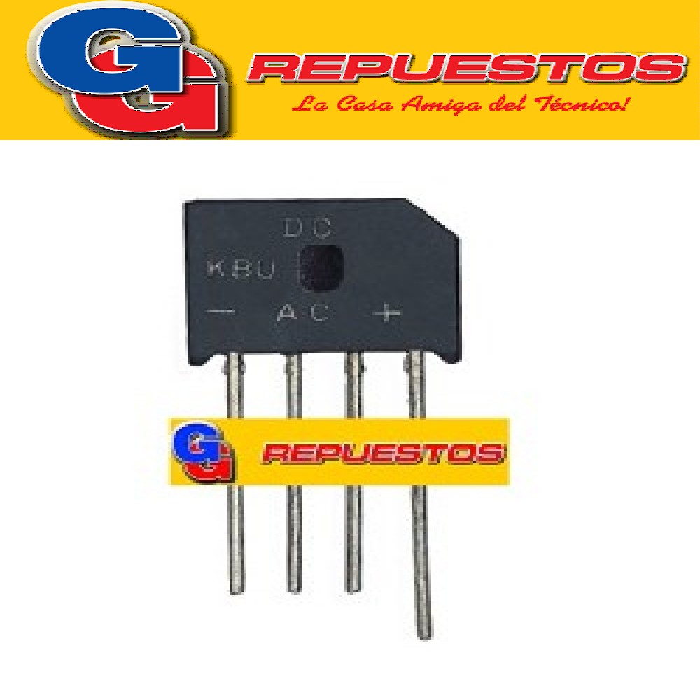 PUENTE RECTIFICADOR DIODO 10A 1000V   PINES EN LINEA