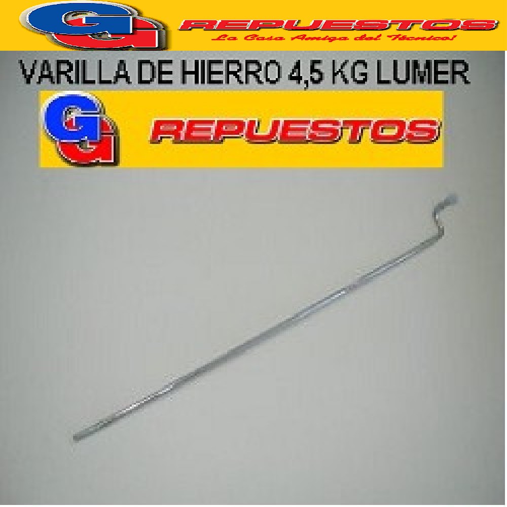 VARILLA HIERRO 4.5 KG SECARROPA PEABODY STANDAR ELECTRIC LUMER COVENTRY SCB 6100 LARGO TOTAL 50 CM