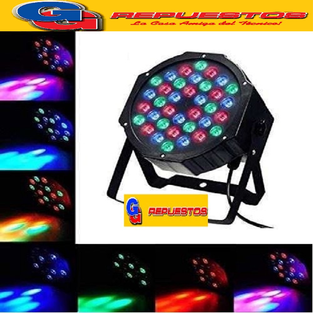 TACHO/BOLA/ RGB DE 36 LED LUZ TACHO PAR LED PROTON RGB PARA EVENTOS, SALONES, PELOTEROS, FIESTAS, ETC  PROGRAMABLE Y CONTROLABLE POR CONSOLA