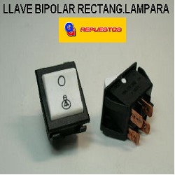 LLAVE BIPOLAR RECTANG. LAMPARA