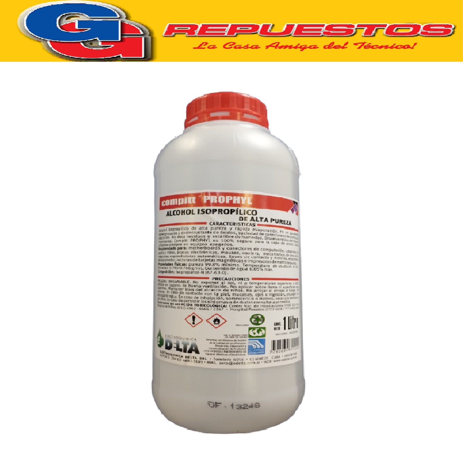 ALCOHOL ISOPROPILICO 1000GR