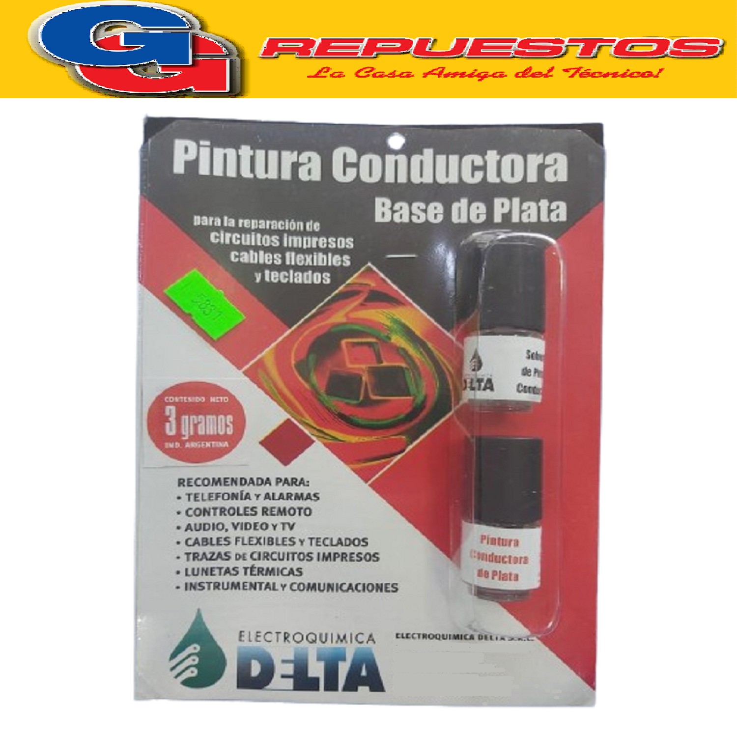 PINTURA CONDUCTORA (PLATA) 3 GR.