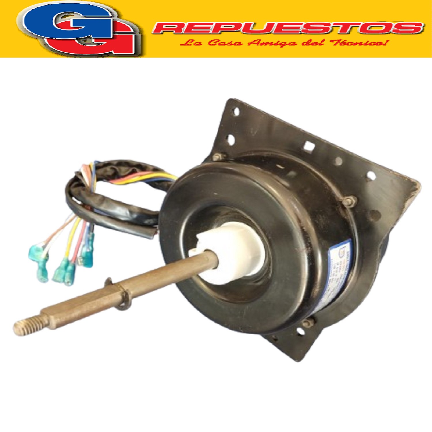 FORZADOR MOTOR CONDENSADOR AIRE ACONDICIONADO  YDK100-6 100W -0.84A-6 POLOS (DIAM. EJE 12MM/ LARGO EJES 120mm-114mm /DIAM. MOTOR 122mm/ ALTO MOTOR 96mm) GIRO ANTIHORARIO DOBLE EJE COMPACTO VENTANA