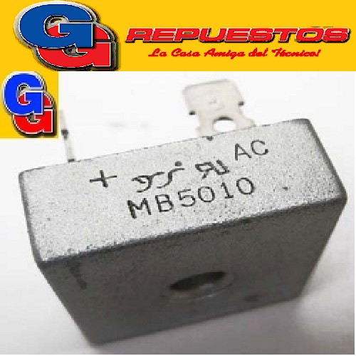 MB5010/KBPC5010 PUENTE RECTIFICADOR DIODOS 50A 1000V TIPO MESA (PALA)
