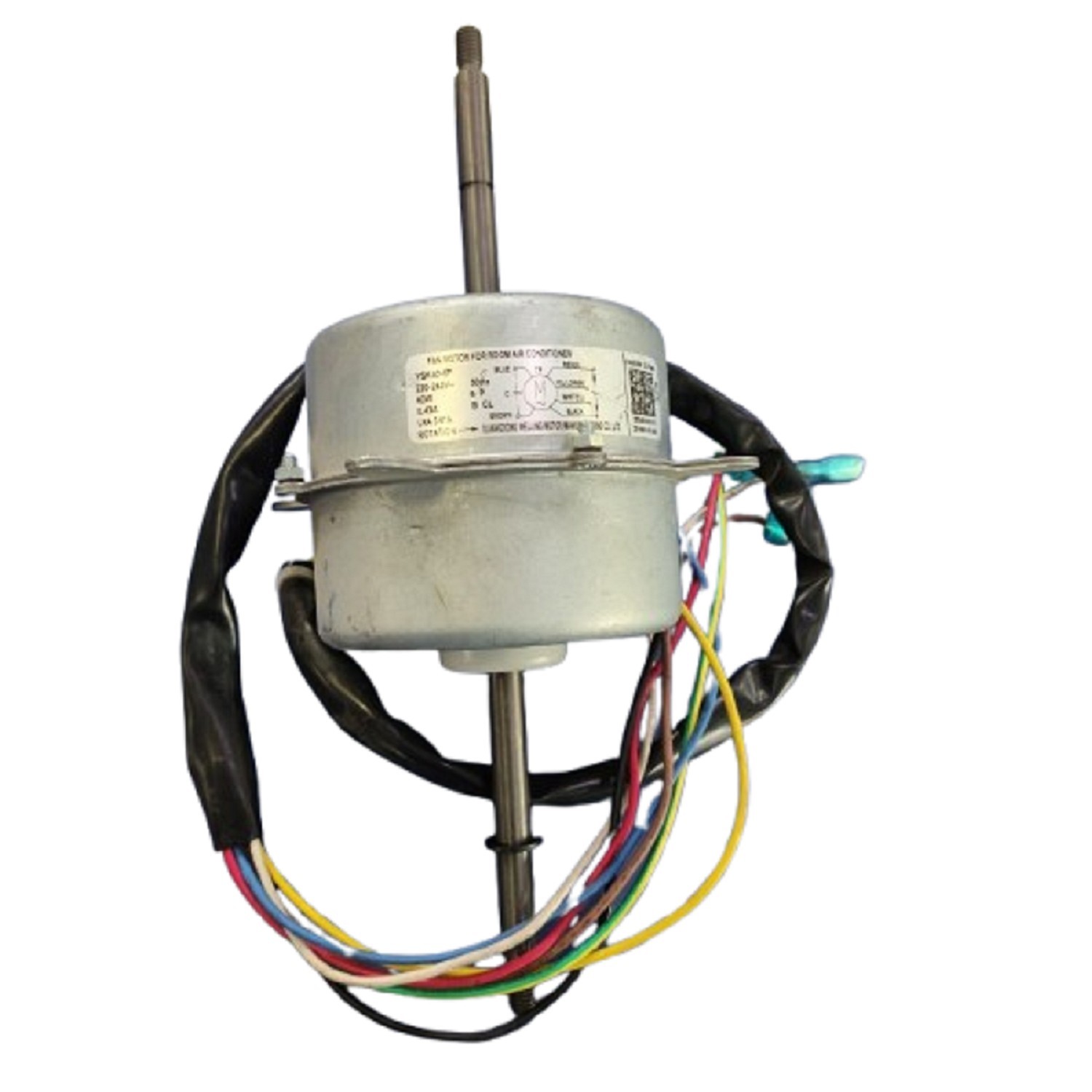 FORZADOR MOTOR CONDENZADOR YSK40-6F 40W 0.43A 6 POLOS SENTIDO DE GIRO ANTIHORARIO (Ø-MOTOR 100MM DIAMETRO , ANCHO MOTOR 82MM/Ø-EJE 10MM/LARGO EJE DELANTERO 90MM/LARGO EJE TRASERO 78MM)