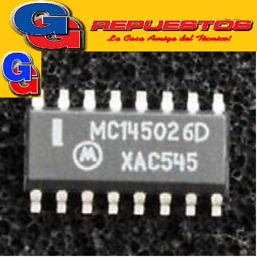 MC145026D - REMOTE CONTROL ENCODER (SMD)
CODIFICADOR DE CONT. REMOTO CIRCUITO INTEGRADO