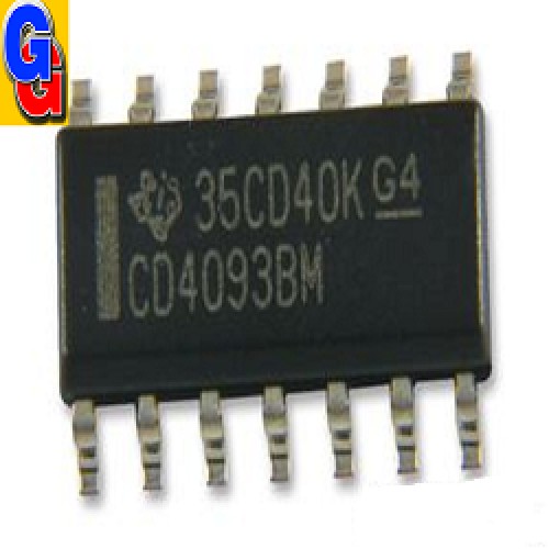 CD4093D - CUADRUPLE SCHMITT TRIGGER NAND 2 ENTRADAS (SMD)