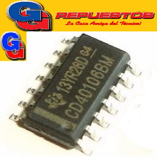 CD40106D - SEXTUPLE DISPARADOR SCHMITT TRIGGER (SMD)