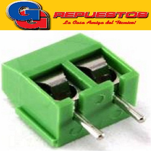 BORNERA 2 POLOS 8A 300VAC (APILABLE VERDE)