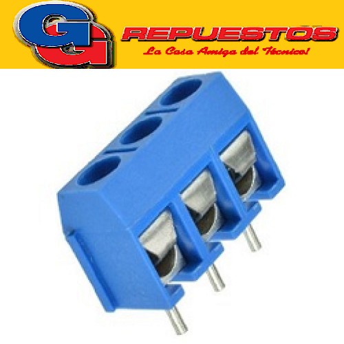 BORNERA 3 POLOS 8A 300VAC  (APILABLE AZUL)