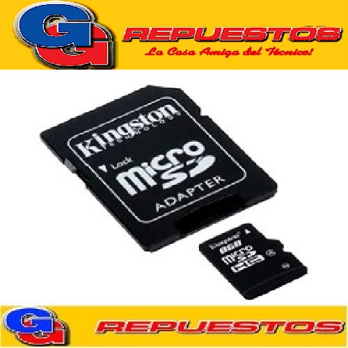 TARJETA DE MEMORIA MICROSDHC 8GB CLASE 4 CON ADAPTADOR