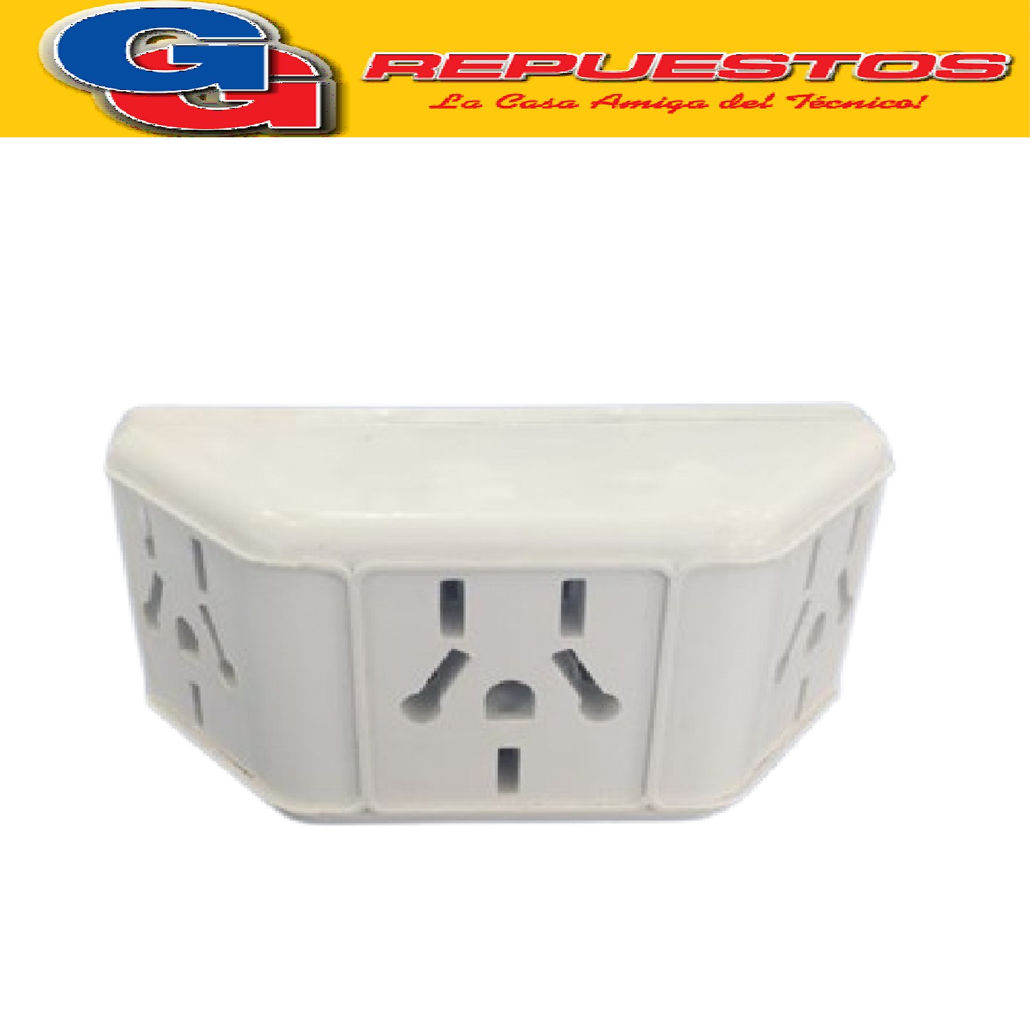 FICHA ADAPTADORA TRIPLE PERNO CHATO-(T164)-TOP (TIPO CASITA)