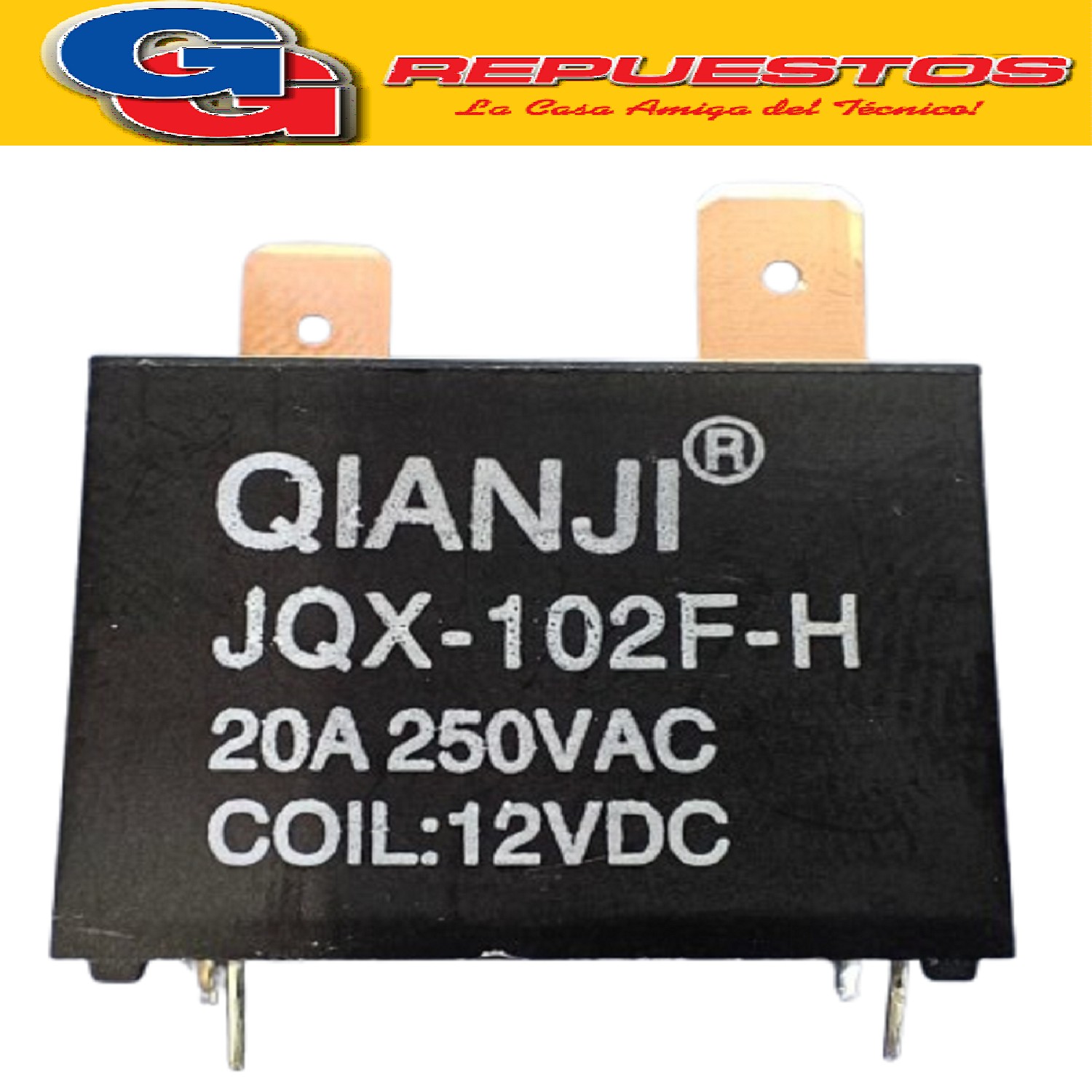 RELE RELAY F6-S-DC12V PARA PLAQUETA DE AIRE ACONDICIONADO 20 A 250VCA 25A 250VAC