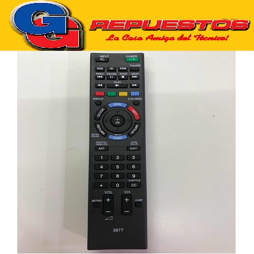 CONTROL REMOTO LED SIMILAR A SONY  NETFLIX TDT 3D (3877)