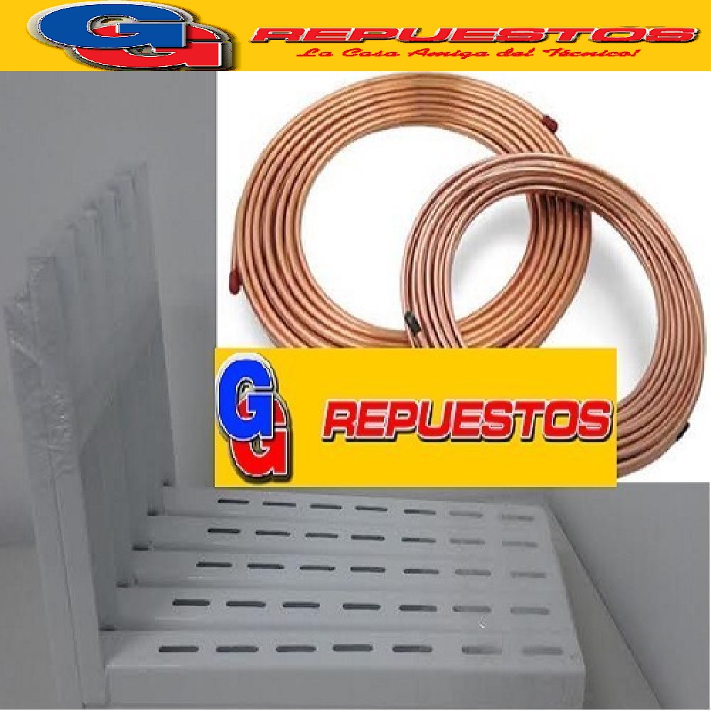 COMBO OFERTA 1 ROLLO CAÑO DE COBRE 1/4 15 MTS 1 ROLLO 15 MTS 1/2 MARCA ELUMA Y 5 PARES DE MENSULA 50 CM REFORZADAS