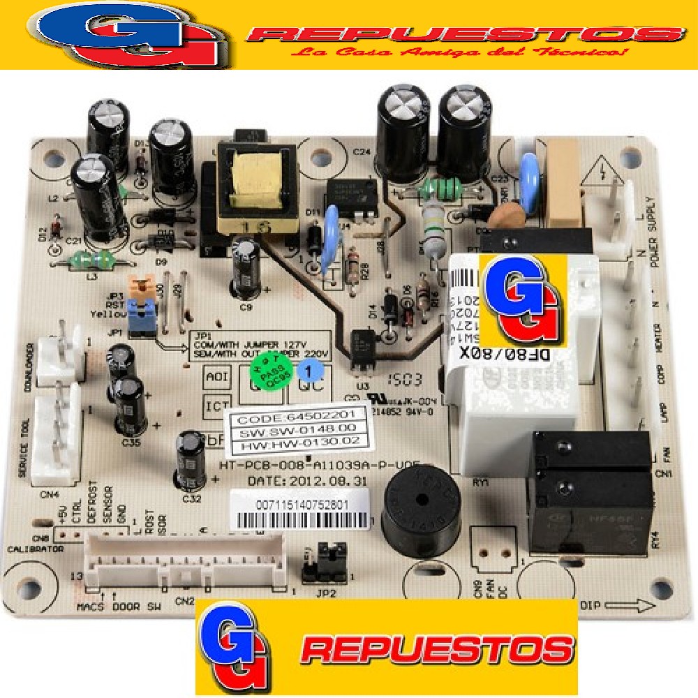 PLAQUETA CONTROL HELADERA ELECTROLUX M/NUEVO DF80X-DF80 (ORI GINAL) COD.ORIGEN: 5206038 (ELECTROLUX)
70202437 (ELECTROLUX) PLACA POTENCIA DF 80 / DF 80X NUEVO SOFTWAREProduttore: Grabada sobre 64502201