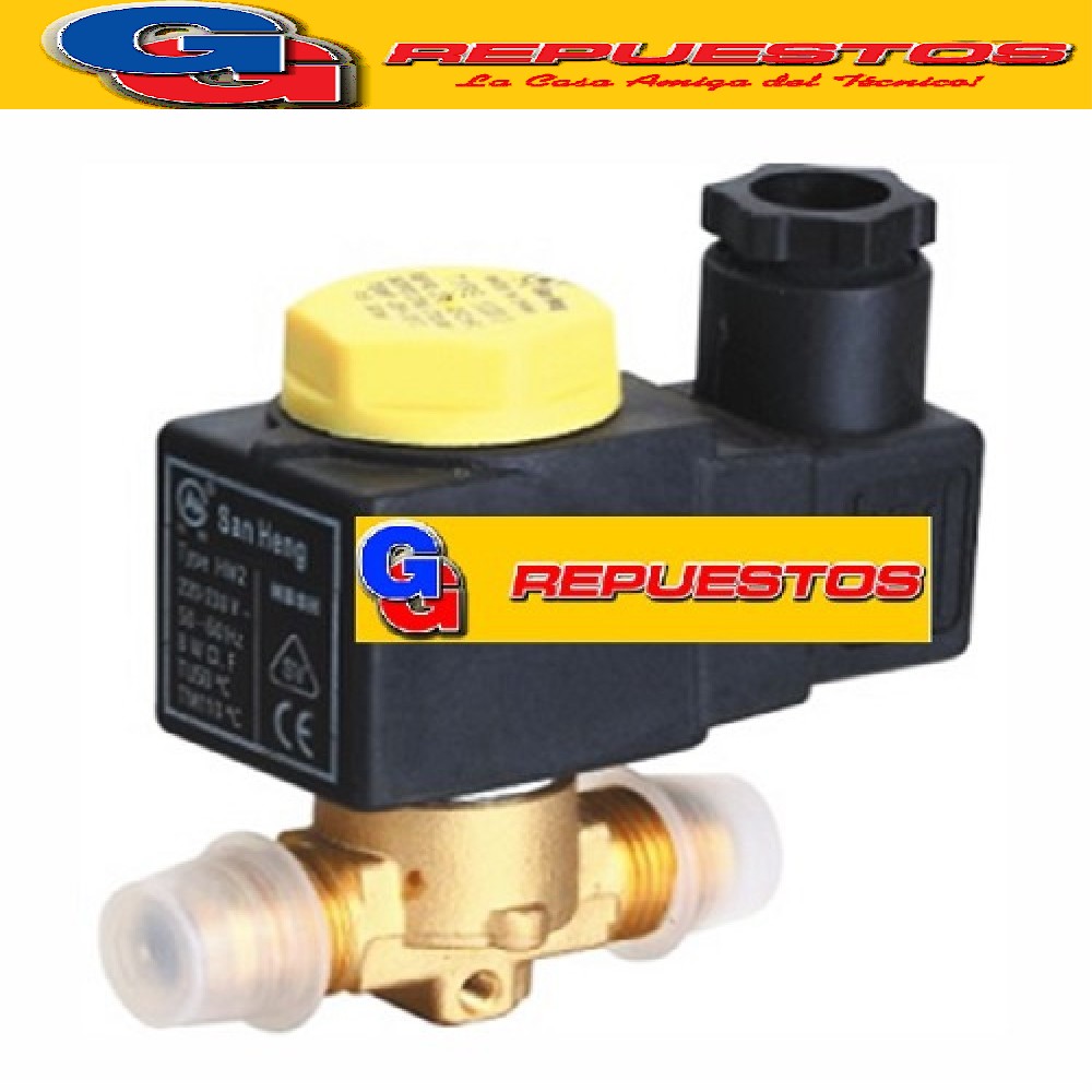 VALVULA SOLENOIDE 3/8 FLARE 220 V TEMPERATURA -35ºC +110ºC - PRESION NOMINAL 40 BAR NORMAL CERRADO