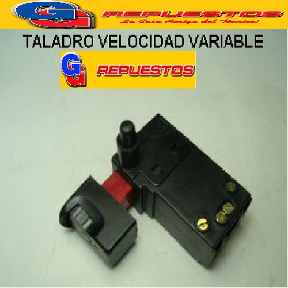 INTERRUPTOR TALADRO Y CALADORA CON VELOCIDAD VARIABLE 10314 MEDIDAS SIN EL GATILLO , ALTO 4.5 CM , ANCHO 2.6 CM, ESPESOR 1.7 CM