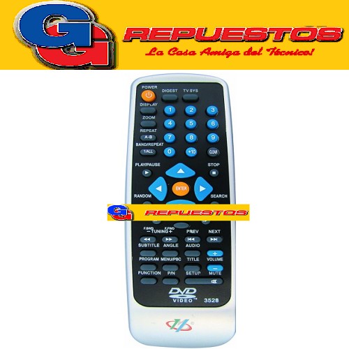 CONTROL REMOTO DVD RCA-DYNASTAR (3528)