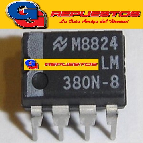 LM380N-8 CIRCUITO INTEGRADO AMPLIFICADOR DE AUDIO 1X2.5W / 10V-22V / 1.3A