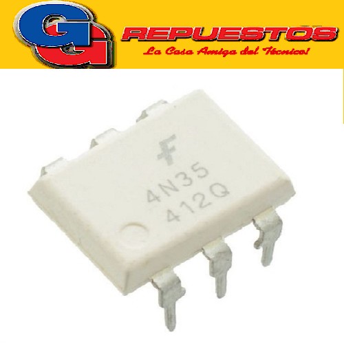 4N35 / 36 / 37  OPTO ELECTRONICA OPTOACOPLADOR  FOTOTRANSISTOR NPN 5000V / <0.5PF