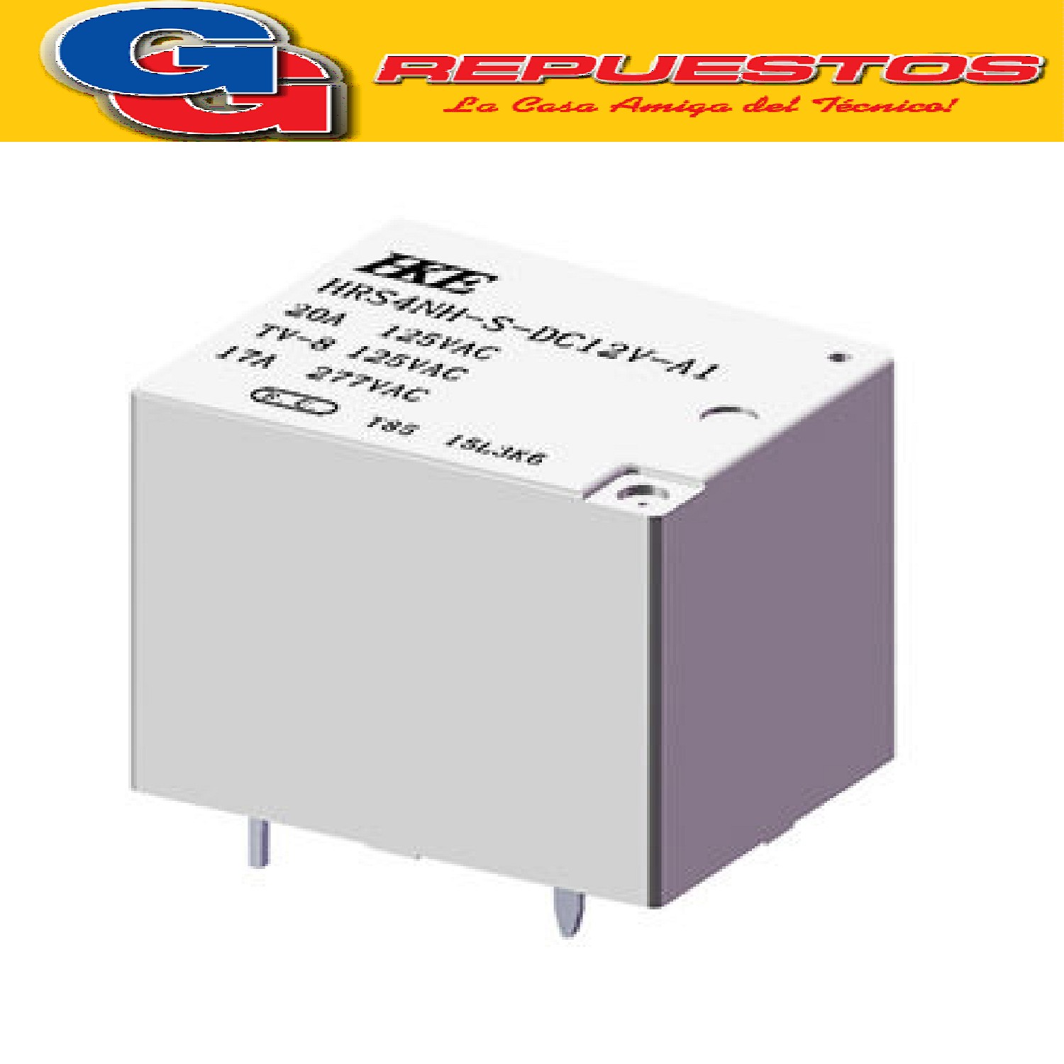 HRS4NH-S-DC12V / RELE RELAY BOBNINA 12V 0.36W (20A/250V) INV ERSOR SIMPLE