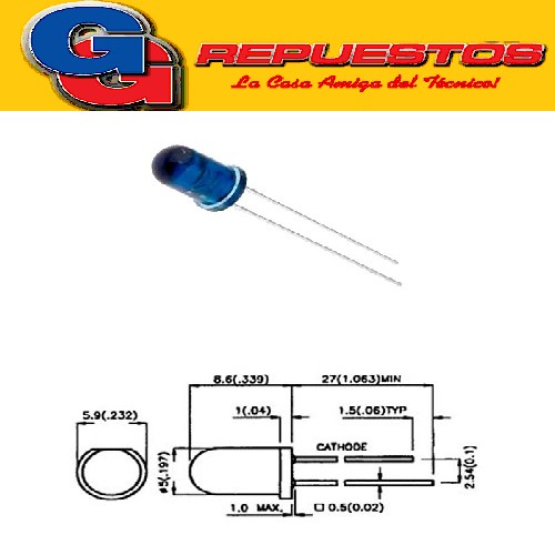 DIODO LED EMISOR PARA CONT. REMOTO 5MM