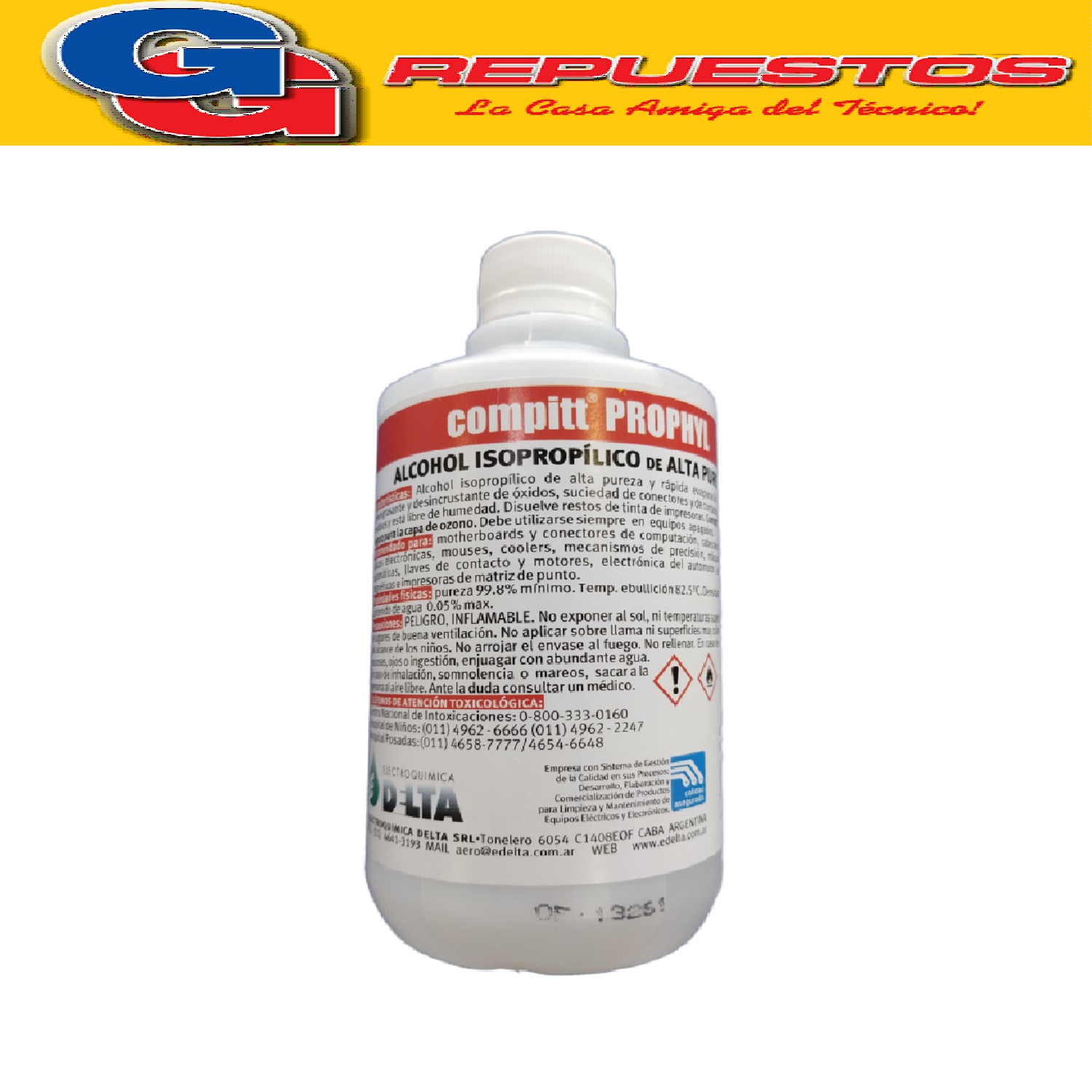 ALCOHOL ISOPROPILICO  500GR