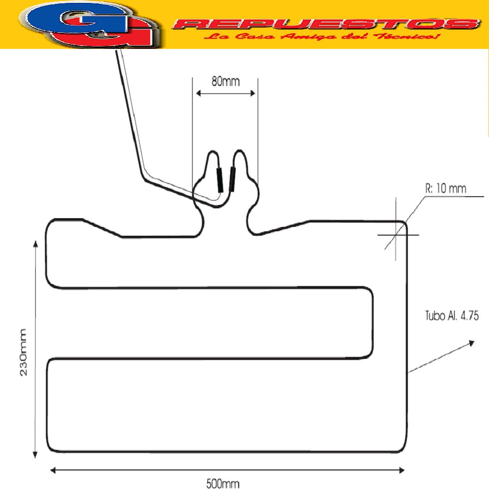 RESISTENCIA DE ALUMINIO DE HELADERA PHILLIPS IMPORTADA.--110 6-- 220V 20W