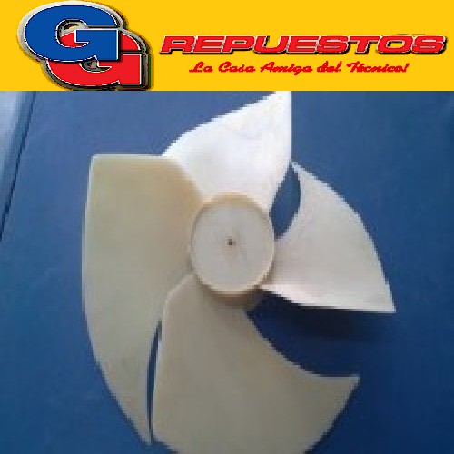 HELICE PALA CONDENSADORA AIRE SPLIT 4 ASPAS 370 SENTIDO ANTI HORARIO EJE 8 DIAM 37 CM