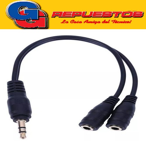 CABLE AUXILIAR PLUG/JACK (ESTEREO) 3.5M A 2 SALIDAS 3.5H