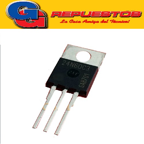 SPP24N60C3 TRANSISTOR MOSFET CANAL N (650V/24.3A/0.16ohms/240W) TO-220