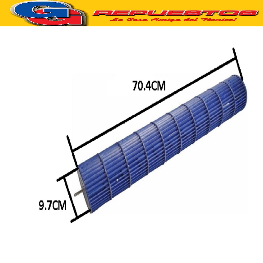 TURBINA EVAPORADOR AIRE SPLIT DIAMETRO 9.7CM LARGO 70.4CM BU JE EXTERNO