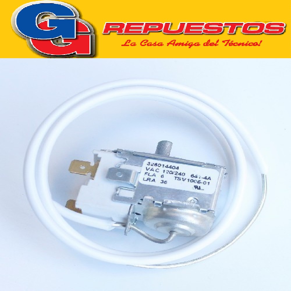 TERMOSTATO BLUESTAR-TSV1005-01-CONSUL-32604 MEDIA CAÑA (-2.5 °C -11.2°C -9.9°C -21.5°C) 770mm LFA 8 LRA 40 VAC 120/240 1 FRIO CON CONGELADOR